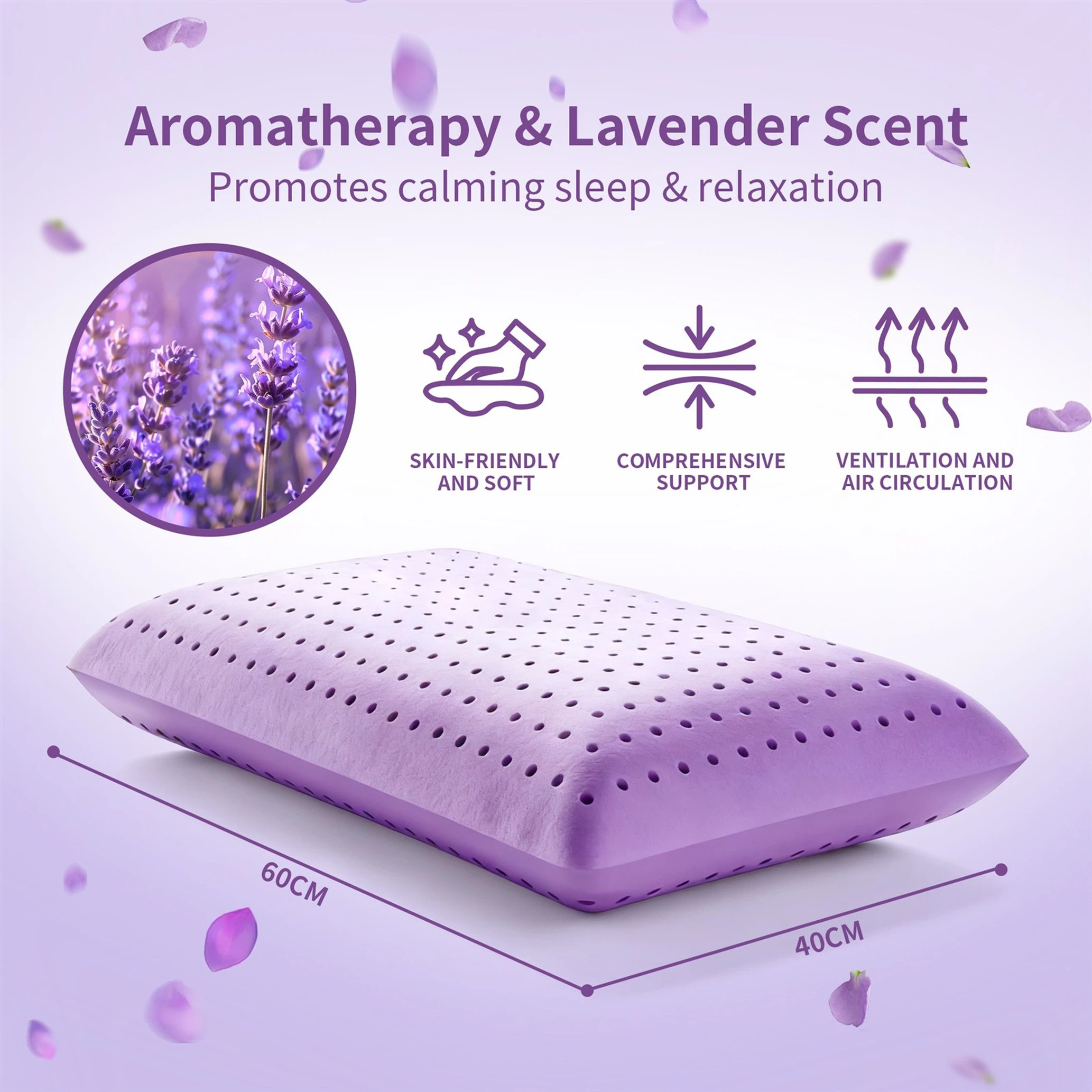Lavender Memory Foam Pillow Lavender Memory Foam Pillow