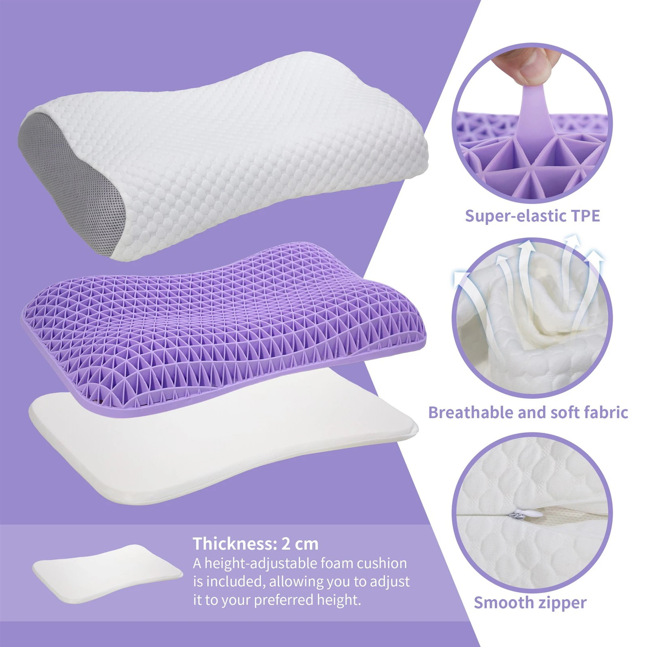 TPE Ice Cool Memory Foam Pillow TPE Ice Cool Memory Foam Pillow