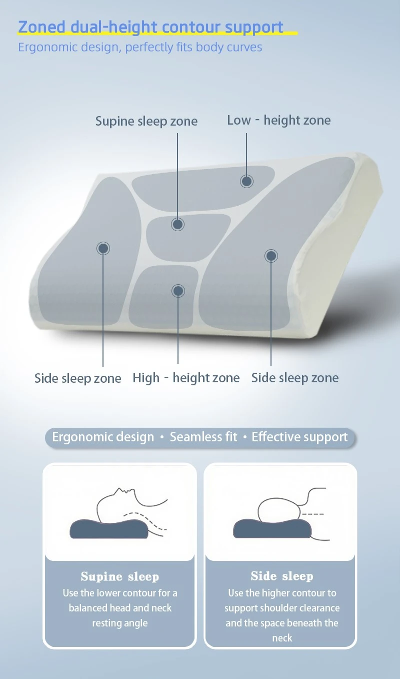 Cervical Support TPE Pillow Features Cervical Support TPE Pillow Features
